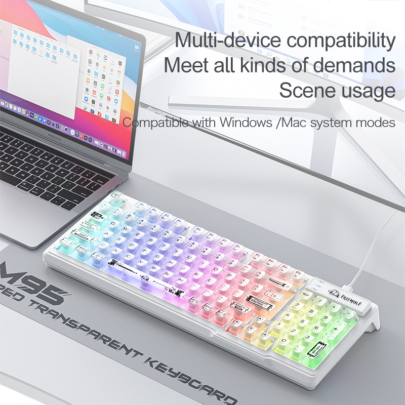 لوحة مفاتيح سلكية شفافة بإضاءة - مراجعة Pc Gaming Pink وسعره